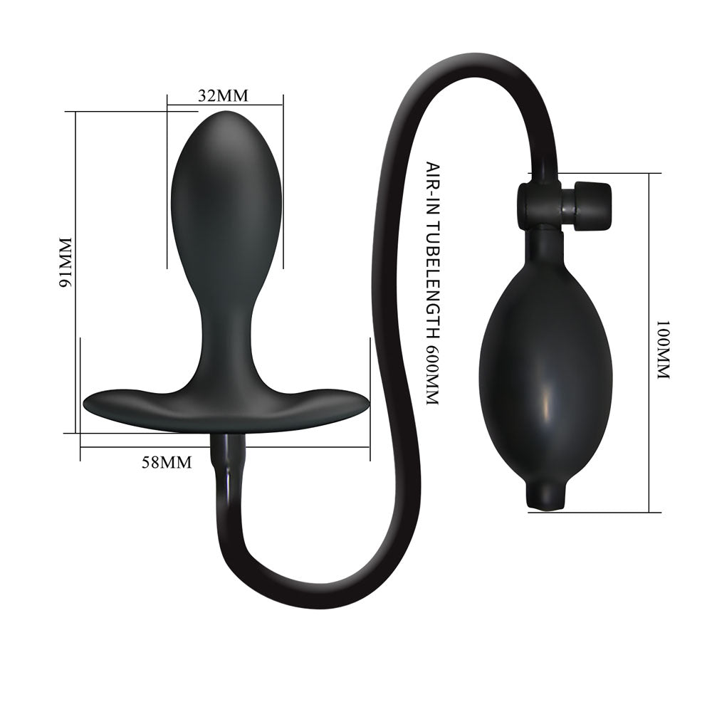 Party Up Kevin Inflatable Butt Plug - 9.1 Centimeter Inflatable Anal Toy > Anal Range > Anal Inflatables