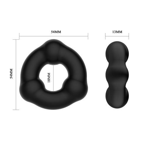 Crazy Bull Beaded Cock Ring Adjustable Black Size COCK RINGS