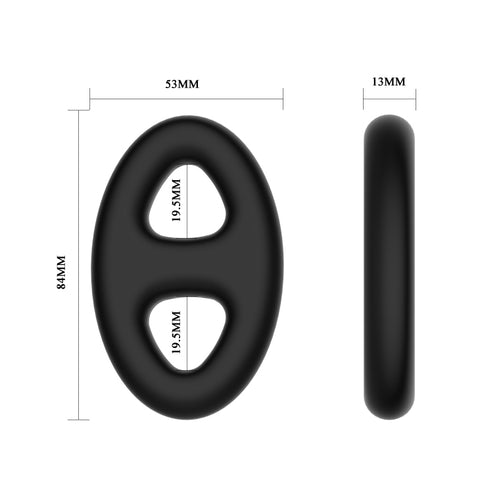 Crazy Bull Oval Cock and Ball Ring Adjustable Size Adult Sex Toy COCK RINGS