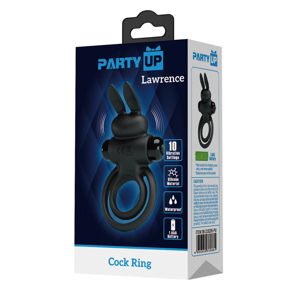 Party Up Lawrence – Vibrating Silicone Cock Ring and Balls Ring > Cock Ring > Vibrating