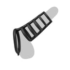 Party Up Kim Cock Cage Ribbed Penis Extender Sleeve with Six Connected Rings Cock Ring > Bondage Gear > Male Chastity