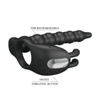 Party Up Marcus (Black) – USB Rechargeable Vibrating Cock Ring and Anal Plug > Anal Range > Anal Probes