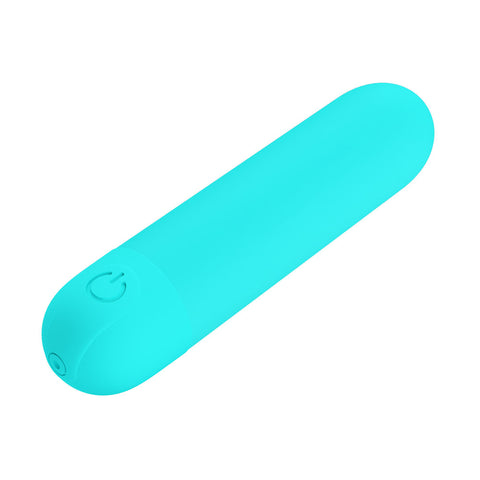 Party Up Harry Mini Bullet Teal 8 Centimeter USB Rechargeable Adult Sex Toy BULLETS