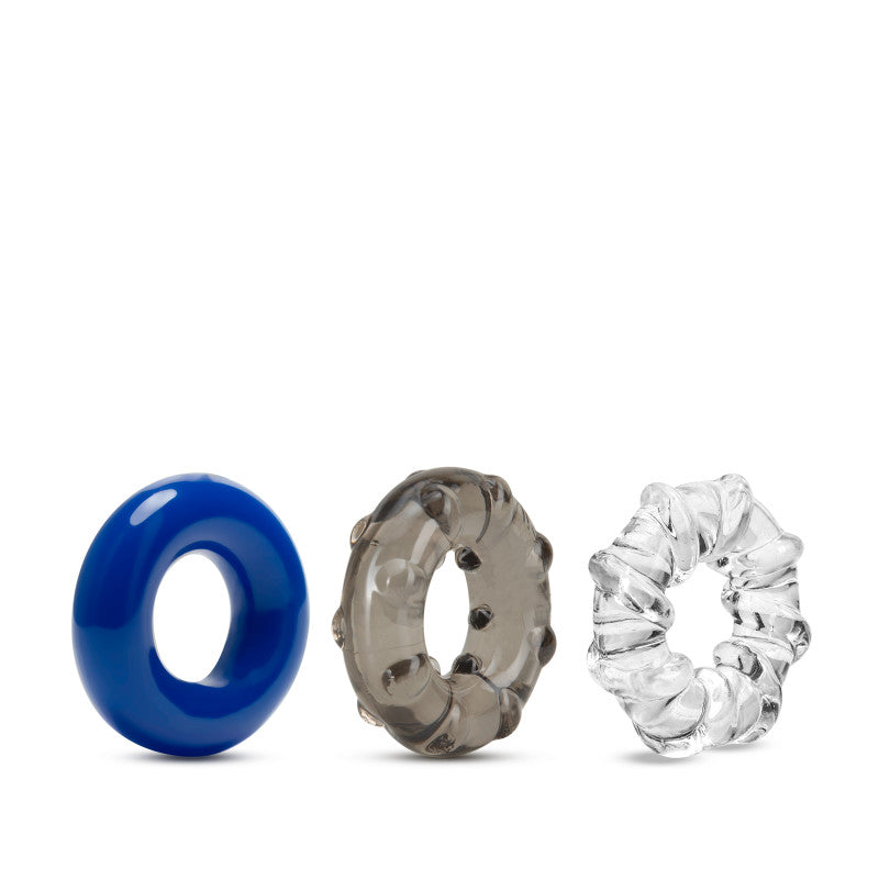 Stay Hard Triple Stretch Set of 3 – Comfortable Cock Rings > Cock Ring > Sets