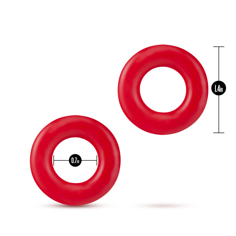 Stay Hard Red Donut Rings Male Cock Ring Durable and Stretchy > Cock Ring > Single