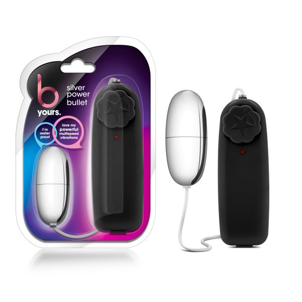 B Yours Power Bullet Silver Multi-Speed Waterproof Toy Silver > Vibrators > Mini Vibrators