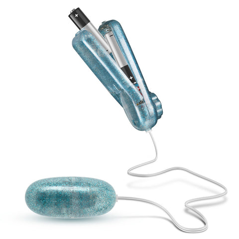 B Yours Glitter Power Bullet Blue 5.5 cm Waterproof Toy BULLETS