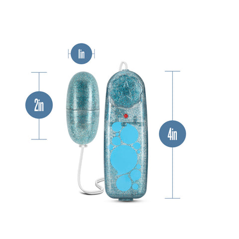 B Yours Glitter Power Bullet Blue 5.5 cm Waterproof Toy BULLETS