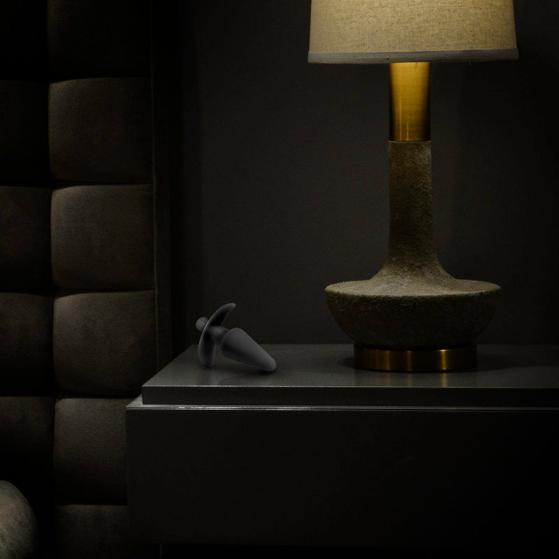 Anal Adventures Platinum Silicone Vibrating Anal Plug Black > Anal Range > Butt Plugs