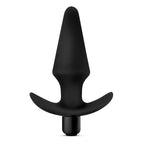 Anal Adventures Platinum Silicone Vibrating Anal Plug Black > Anal Range > Butt Plugs