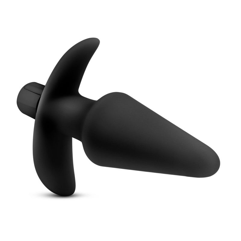 Anal Adventures Platinum Silicone Vibrating Anal Plug Black > Anal Range > Butt Plugs