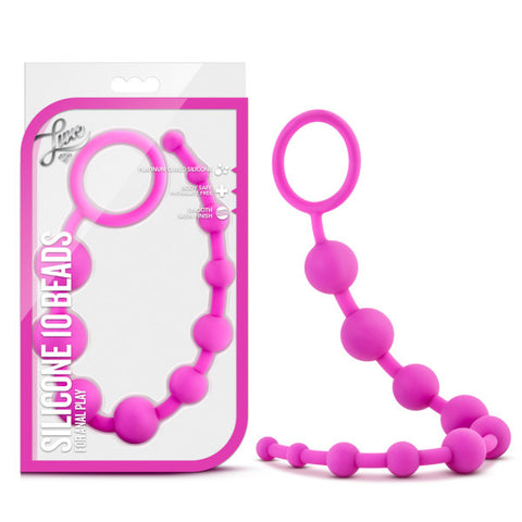 Luxe Silicone 10 Beads Pink 12.5 Inch Anal Toy Pink > Anal Range > Anal Beads