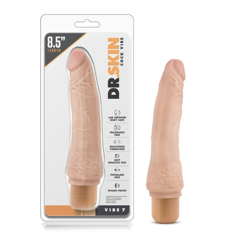 Dr Skin Cock Vibe 8.5 Inch Vibrating Cock Beige > Vibrators > Realistic Vibrators