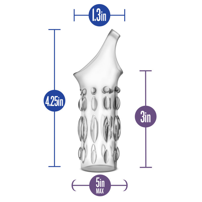 Performance Studded Sleeve Ring Clear Textured Cock Sleeve Enhancer Secondary image