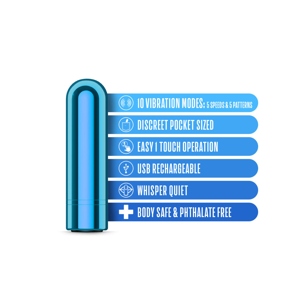 Kool Vibes Rechargeable Mini Bullet Vibrator Blueberry BULLETS