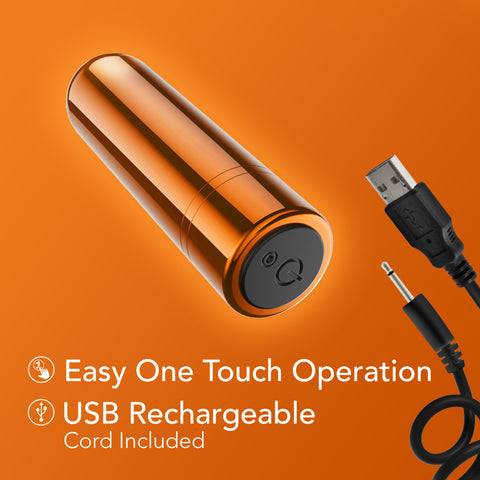 Kool Vibes Rechargeable Mini Bullet in Tangerine Orange BULLETS