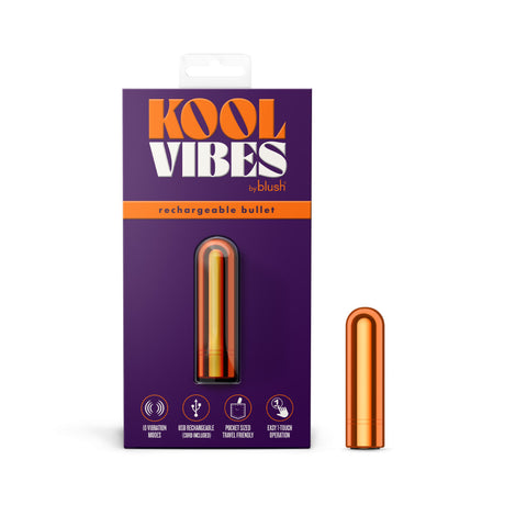 Kool Vibes Rechargeable Mini Bullet in Tangerine Orange Orange BULLETS