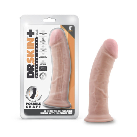 Dr Skin Plus 8 Inch Posable Realistic Dildo in Vanilla Color Default Title > Dildos > Realistic Dildos