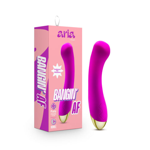 Aria Bangin AF 18.4 cm USB Rechargeable Vibrator Purple Vibrators