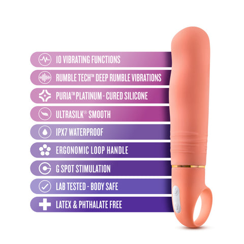Aria Smokin' Af Coral 15.2 cm Vibrator Vibrators - G Spot