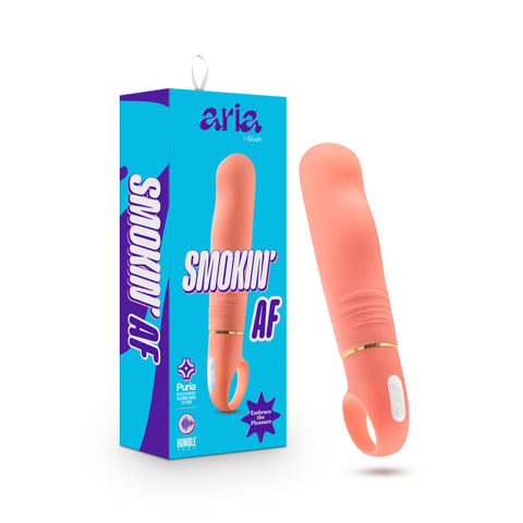 Aria Smokin' Af Coral 15.2 cm Vibrator Orange Vibrators - G Spot