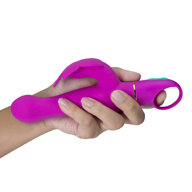Aria Naughty AF Plum 18.4cm Butterfly Vibrator > Vibrators > Ladies > Rabbit