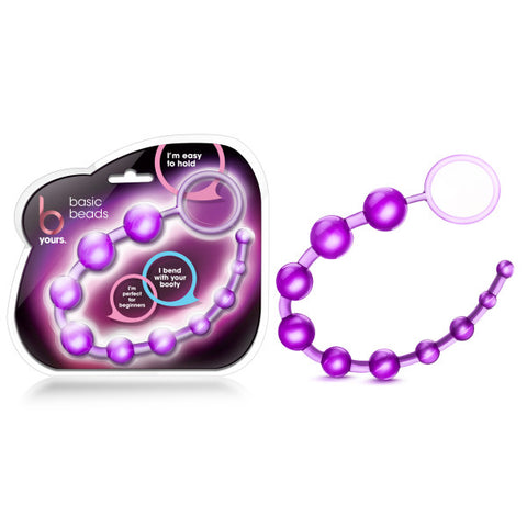 B Yours Basic Beads Purple Flexible Gradual Pleasure Beads Pink > Anal Range > Anal Beads
