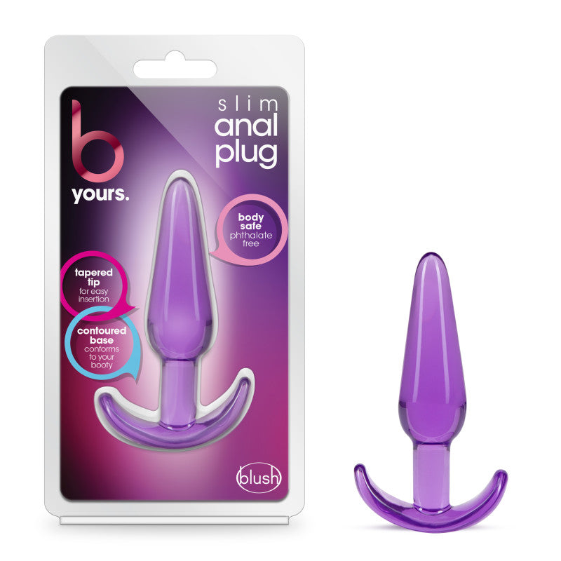 B Yours Slim Anal Plug Purple 4.25 Inch Soft Flexible > Anal Range > Butt Plugs