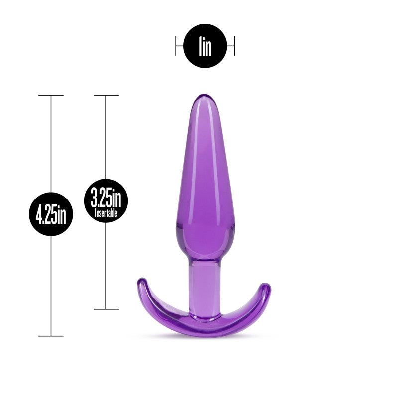 B Yours Slim Anal Plug Purple 4.25 Inch Soft Flexible > Anal Range > Butt Plugs