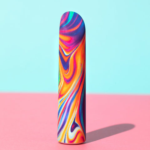 Limited Addiction Psyche Power Vibe (Rainbow) – USB Rechargeable Vibrator 10.2 cm BULLETS & EGGS