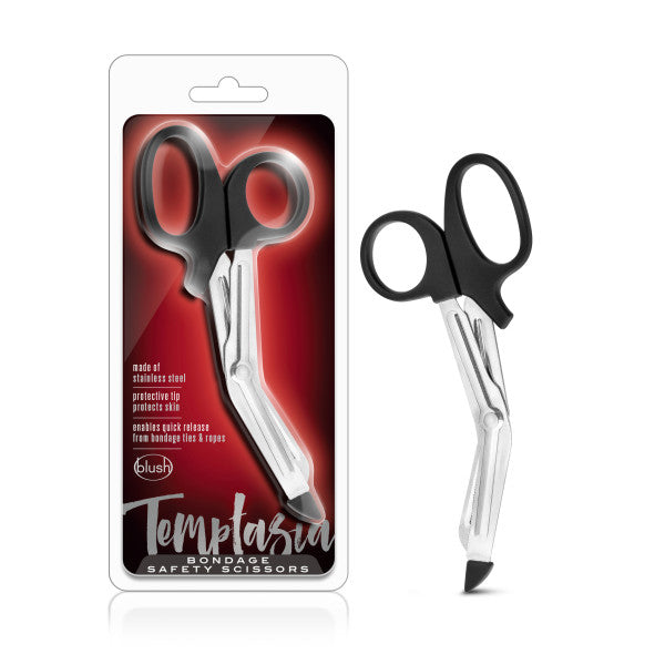 Temptasia Safety Scissors for Bondage and Restraint Release Black Rope