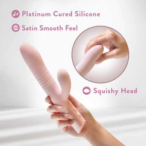 Blush Fraya 24.1 cm USB Rechargeable Rabbit Vibrator Pink VIBRATORS-RABBIT