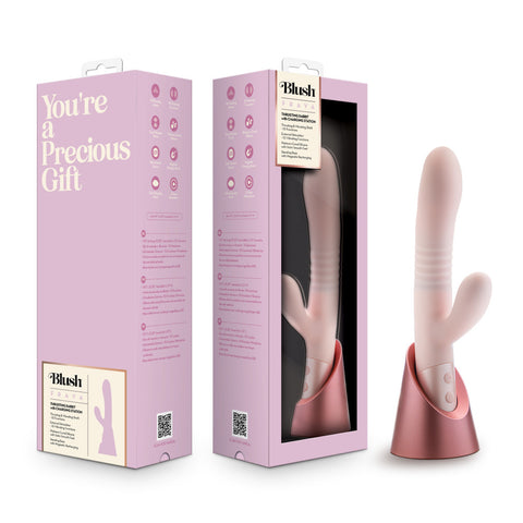 Blush Fraya 24.1 cm USB Rechargeable Rabbit Vibrator Pink Pink VIBRATORS-RABBIT