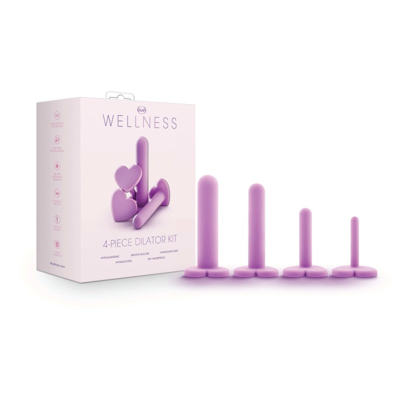 Wellness Silicone Vaginal Dilator Kit 4-Piece Set Purple Purple > Sex Toys > Dilators