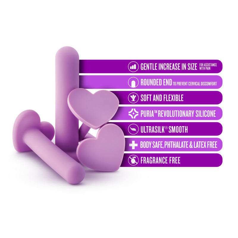 Wellness Silicone Vaginal Dilator Kit 4-Piece Set Purple Secondary image