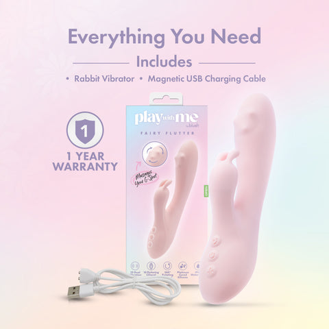 Play With Me Fairy Flutter Rechargeable Rabbit Vibrator VIBRATORS-RABBIT