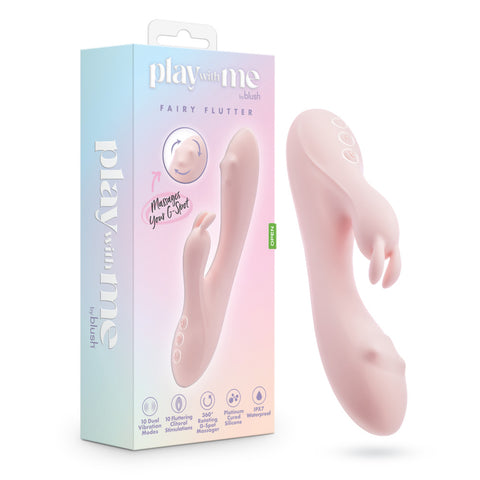 Play With Me Fairy Flutter Rechargeable Rabbit Vibrator Pink VIBRATORS-RABBIT
