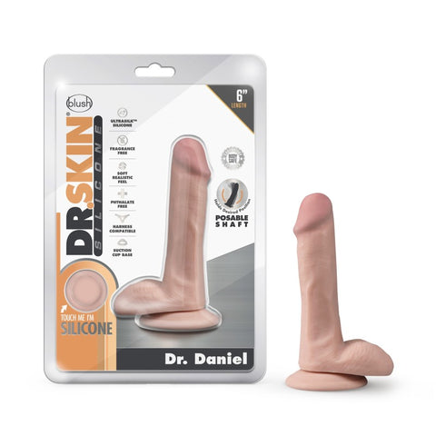 Dr Skin Silicone Dr Daniel 15.2 cm Realistic Dong Flesh Dongs Realistic