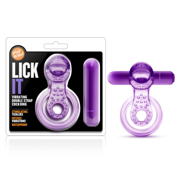 Vibrating Double Strap Cockring in Purple for Intimate Play Purple > Cock Ring > Vibrating