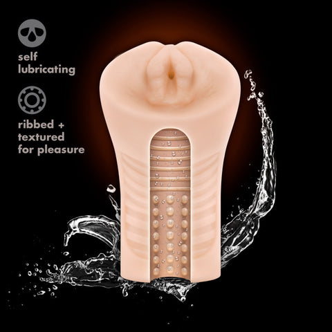 M Elite Soft and Wet Annabella Vibrating Vagina Stroker Strokers - Auto