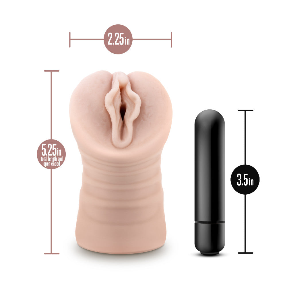 Destini Vibrating Male Stroker Beige by Blush Ultra-Soft Material > Sex Toys For Men > Masturbators > Vibrating