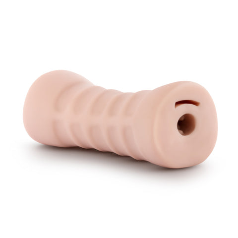 M For Men Rain Vanilla Realistic Vibrating Sleeve Toy Strokers - Manual