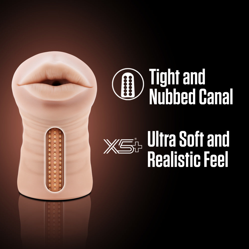 Nicole Vibrating Male Stroker in Beige Ultra-Soft Material > Sex Toys For Men > Masturbators > Vibrating
