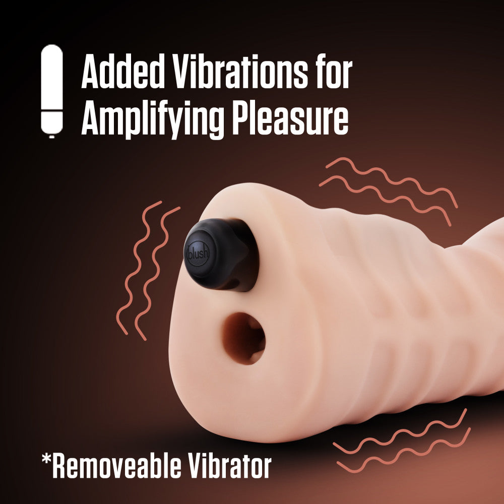 Nicole Vibrating Male Stroker in Beige Ultra-Soft Material > Sex Toys For Men > Masturbators > Vibrating