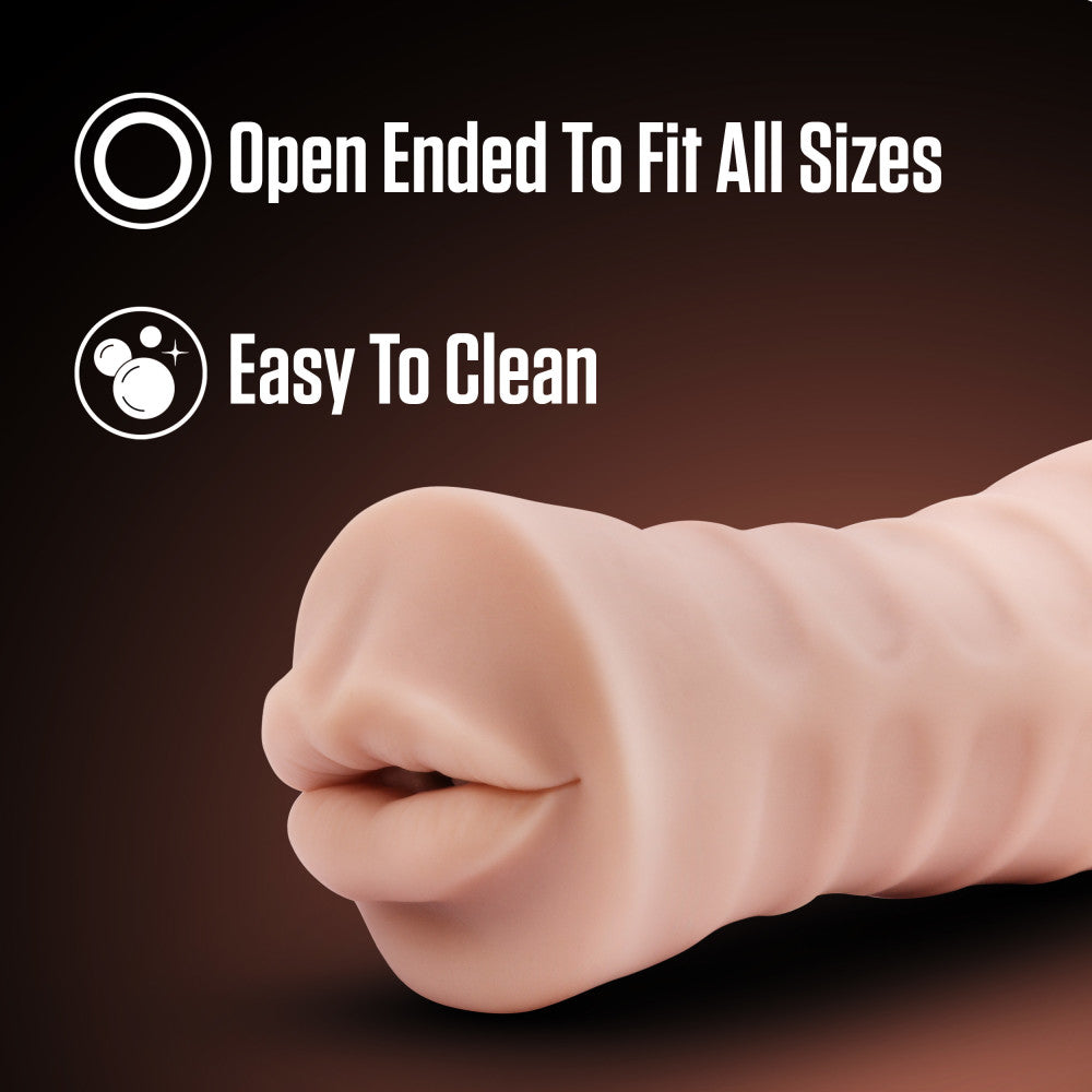 Nicole Vibrating Male Stroker in Beige Ultra-Soft Material > Sex Toys For Men > Masturbators > Vibrating