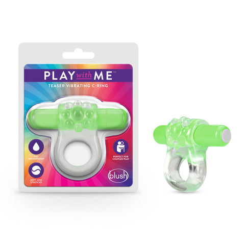 Play With Me Teaser Vibrating C Ring – Rechargeable Vibrating Ring Cock Rings Vibrating