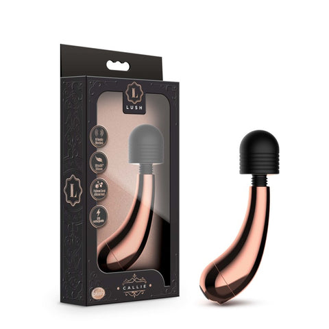 Lush Callie USB Rechargeable Mini Massager Wand for Relaxation and Soothing Vibes Rose Gold Electric Massager