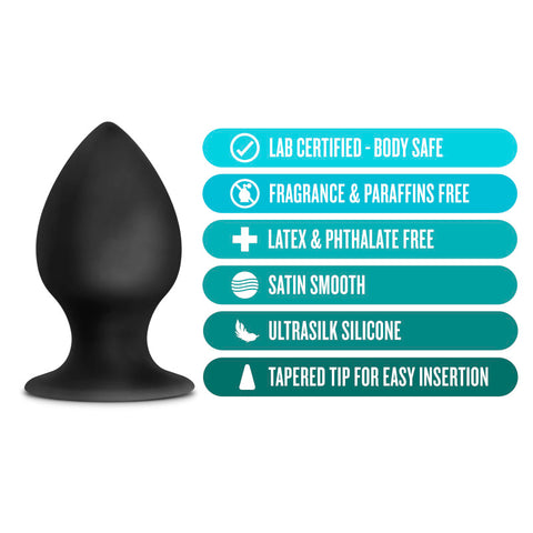 Anal Adventures Platinum Silicone Anal Stout Plug Medium Butt Plugs