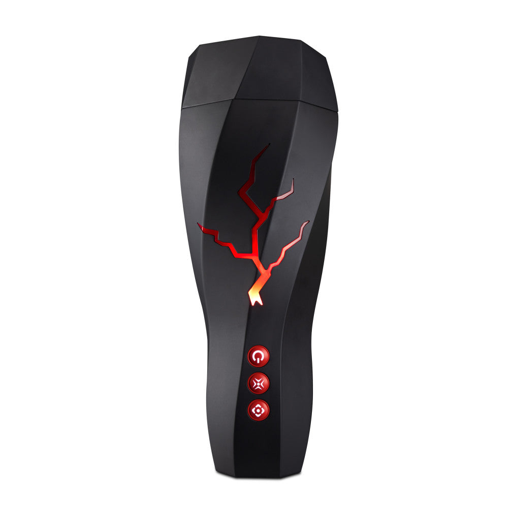 M for Men Storm (White) – Ribbed Masturbator Cup Vibrator with 7 Vibration Functions and Suction > Sex Toys For Men > Masturbators > Vibrating