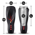 M for Men Storm (White) – Ribbed Masturbator Cup Vibrator with 7 Vibration Functions and Suction > Sex Toys For Men > Masturbators > Vibrating